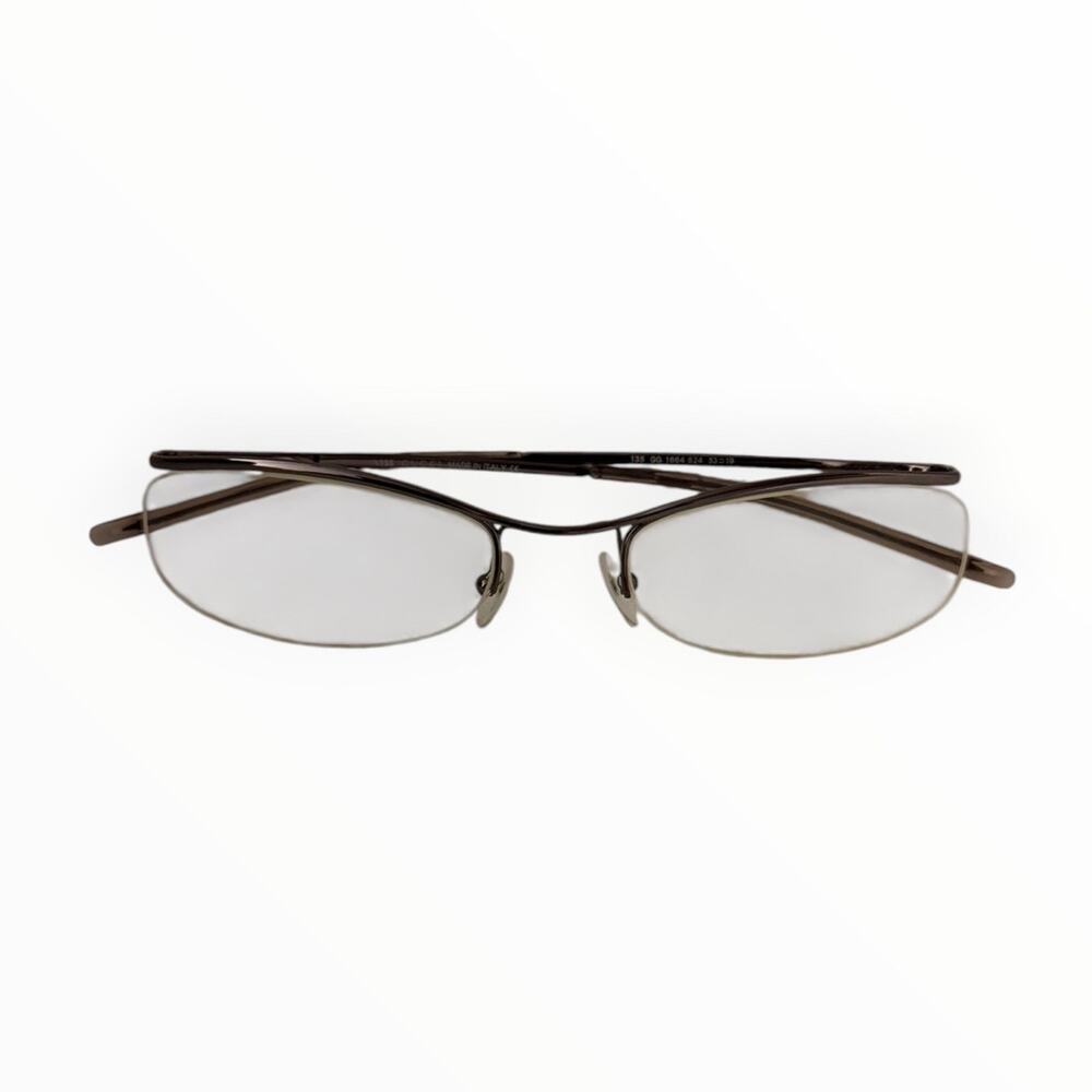 Vintage Gucci GG 1664 624 Purple Metallic Half-Rim Eyeglasses Frame 53-19-135 - Picture 2 of 10